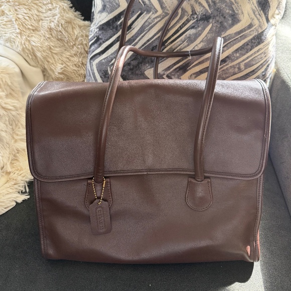 Vintage Coach Flap Shopper 7301 Mahogany EUC - Picture 1 of 8